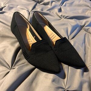 Adrienne Vittadini Skipper Flyknit Kitten Heel Pump (Women) Size 7.5 Black